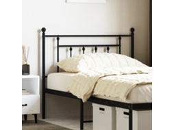 Vidaxl Cabeceira De Substituição 107 Cm Metal Preto