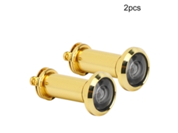 Visor de Porta Primerox Anti roubo 220 graus com Tampa de 14mm em Dourado
