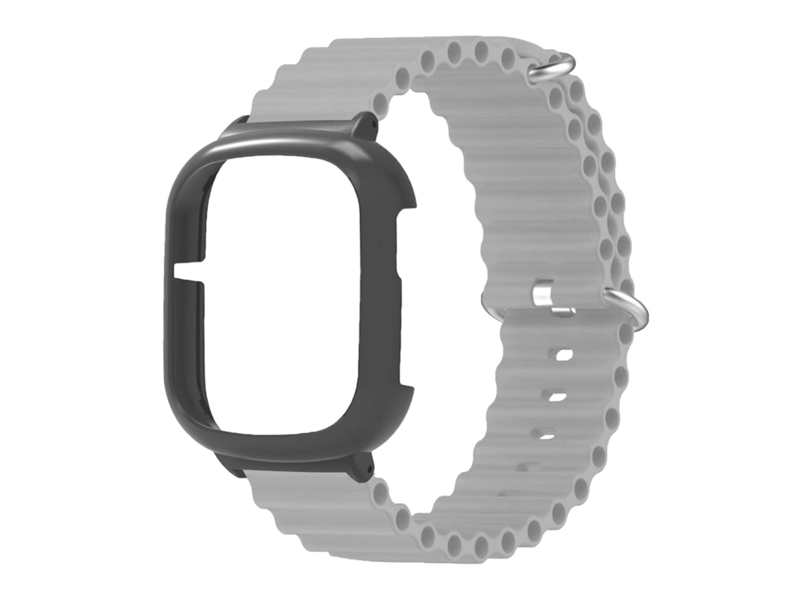 Pulseira de Silicone Ajustável com Case de Pc para Honor Watch 4 Cinza