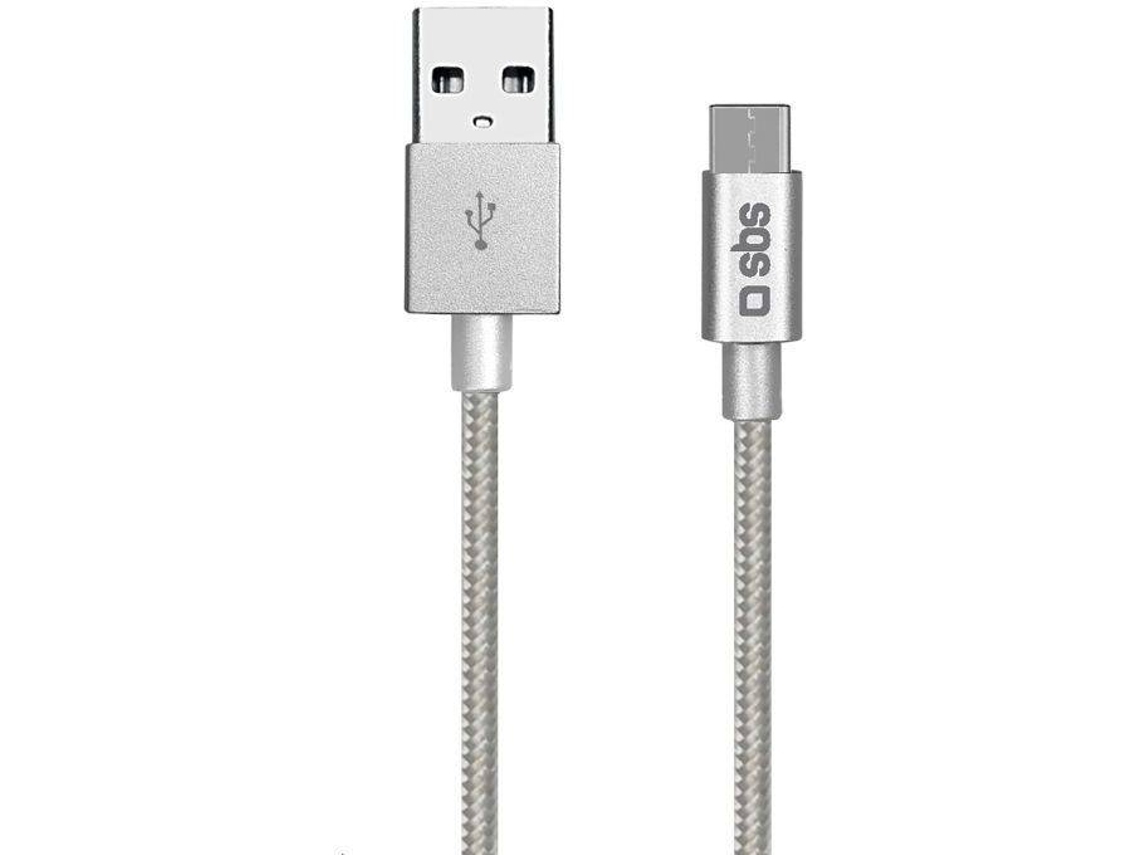 Cabo SBS Metal (Outlet Caixa Aberta - USB - USB-C - 1.5m - Prateado)