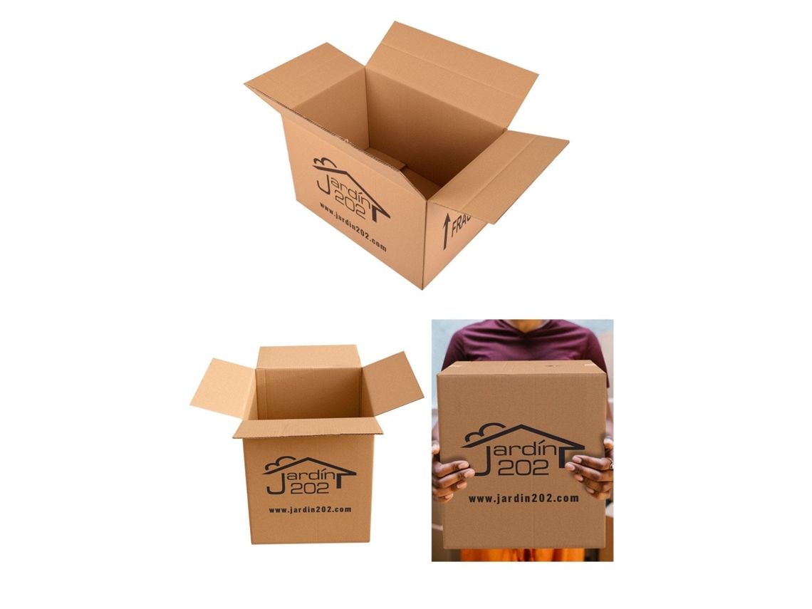 Jardin202 - Caja De Cartón Para Mudanza Y Almacenaje |  Resistente | Reutilizables Y Robusta Pack 5 Uds 40x50x33cm | 40x50x33cm (pack 5 Uds)