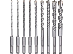 Brocas para Furadeira de Martelo SDS plus S/MARCA 9 peças para Concreto, Azulejos e Pedra (5mm~16x160mm)