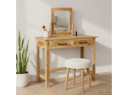 Vidaxl Mesa De Vestir Com Gaveta Castanho 100 X 40 X 120 Cm