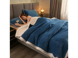 Cobertores de Flanela Lã Quentinhos para Cama Cobertor Grosso Três Camadas Dormir Macio e com Peso Outono Inve