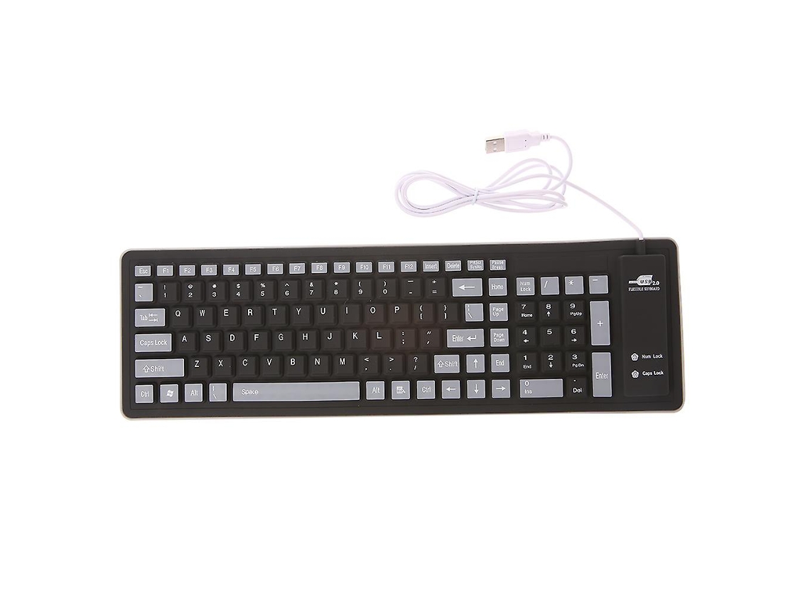 Teclado Usb Dobrável À Prova Dágua Com Fio, 103 Teclas, Teclado De Silicone Macio Ly Ebike