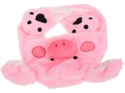 Chapéu de Pelúcia com Orelhas Móveis Gorro Cachecol Cosplay CHABERLU