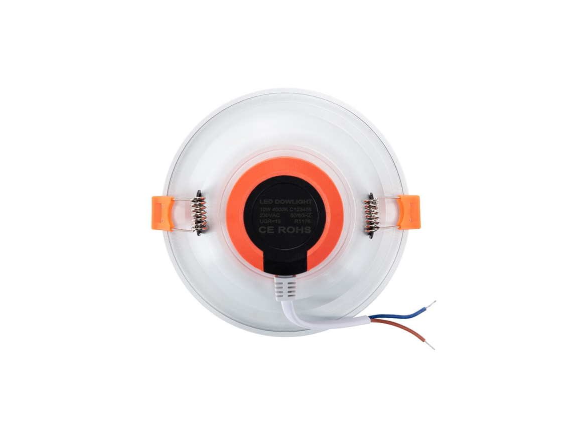 Downlight Led 6w Circular Lux Corte Ø 90 Mm Ip44 No Flicker 2700k Branco Quente