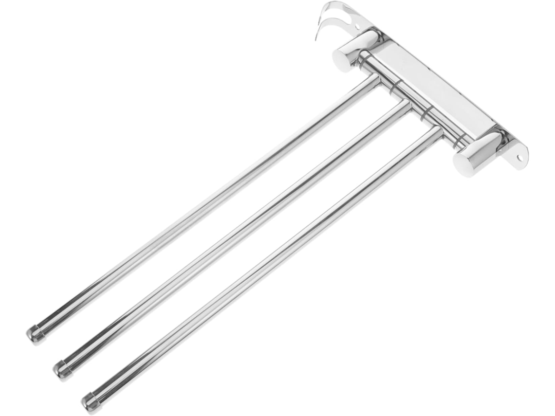 Suporte Para Toalha Com Braços Giratórios Que Economizam Espaço, Para Banheiro, Com 3 Braços, Em Aço Inoxidável Com