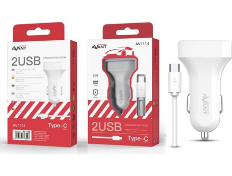 Carregador AVANT CONNECT AV1114 Branco