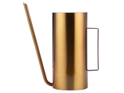 Irrigador Bico Longo Inox 1.5l Dourado Jardim Flor Planta
