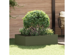 Vidaxl Acabamento Para Gramado 100 X 60 X 35 Cm Aço Verde-azeitona