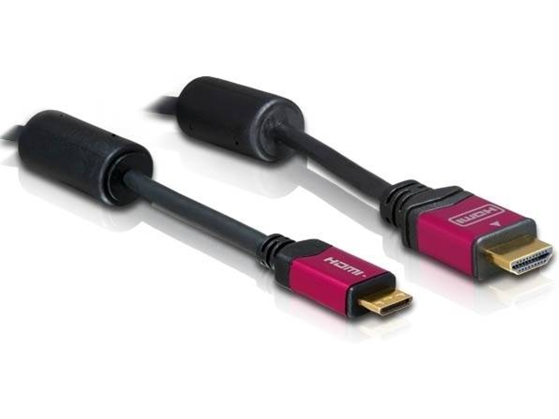 Cabo HDMI DELOCK (Mini HDMI-C - 5 m - Preto)