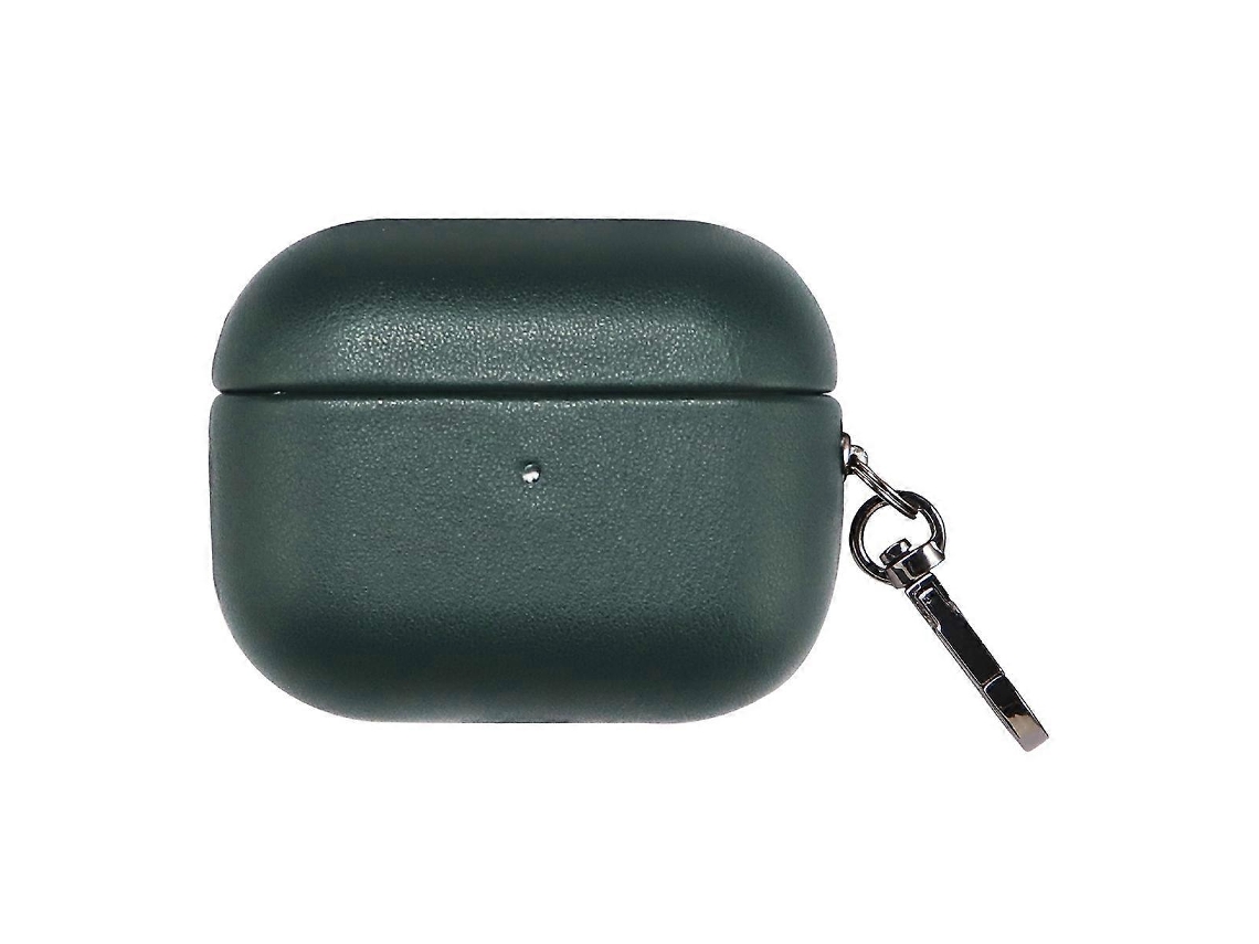 Capa protetora para fones de ouvido Bluetooth Semi Fibre AirPods 4 em couro PU com acabamento brilhante. GIECY