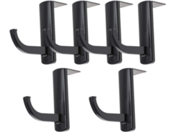 Suportes Para Casque Áudio Para Arrumação E Organização Em Plástico Noir Lote De 6 Crochês Pratiques Des