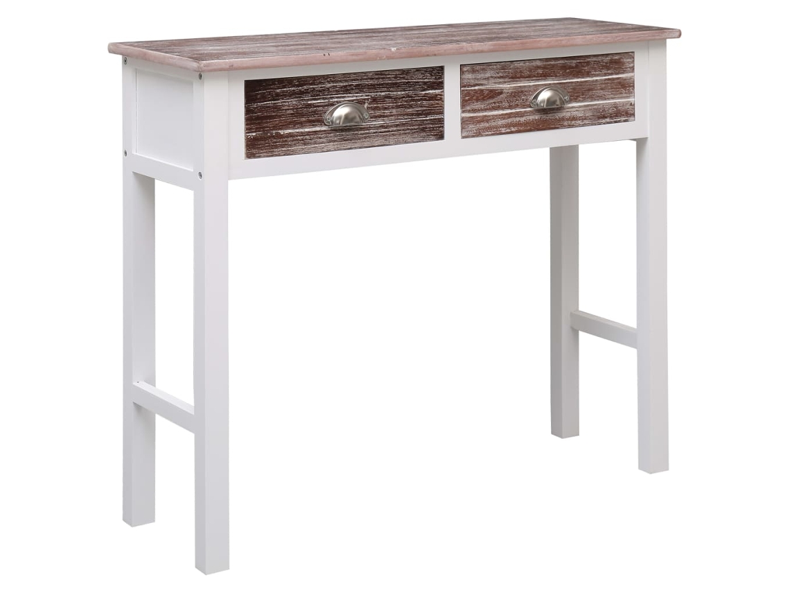 Vidaxl Mesa Consola 90x30x77 Cm Madeira Castanho
