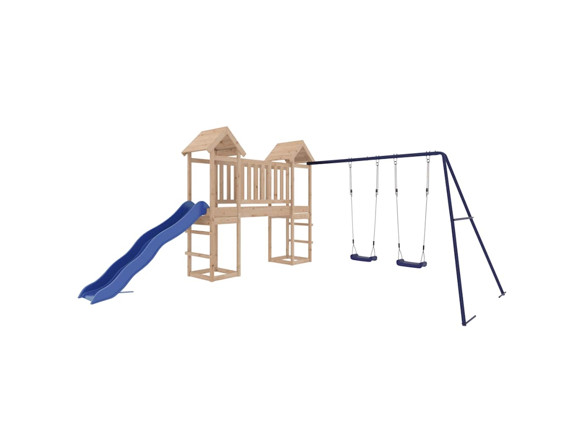 Conjunto de brincar para exterior VIDAXL Castanho Madeira