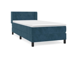 Box Spring Bed, Box Spring Beds Vidaxl Azul Veludo (90 X 200 Cm)