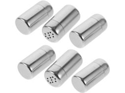 Conjunto De Saleiro E Pimenteiro Em Aço Inoxidável, Porta-temperos Portátil Para Uso Externo.