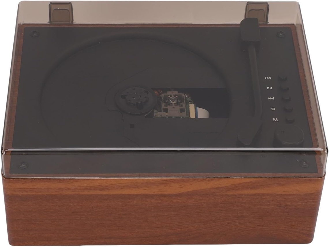 Leitor Cd Retrô Sem Fio, Bluetooth 5.1, Alto-falantes Duplos, De Portátil Com Controle Remoto