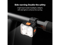 Lanterna Traseira De Bicicleta Com 6 Leds Recarregável Via Usb Com 4 A 6 Leds Carregamento Tipo C Ideal Para Ciclismo Bicicletas Mtb E Faróis