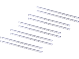 Trilhos triangulares de plástico transparente Holibanna, tamanho 10, duráveis e fáceis de transportar, ideais para