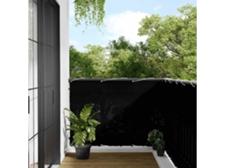 Vidaxl Tela De Varanda 120x800 Cm 100% Poliéster Oxford Preto