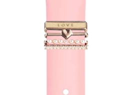 Bracelete Garmin Forerunner 255 Pulseira com Adorno Love Rosa