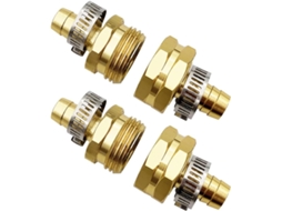 Kit De Reparo Mangueira Jardim Com 2 Conectores Latão Maciço Macho E