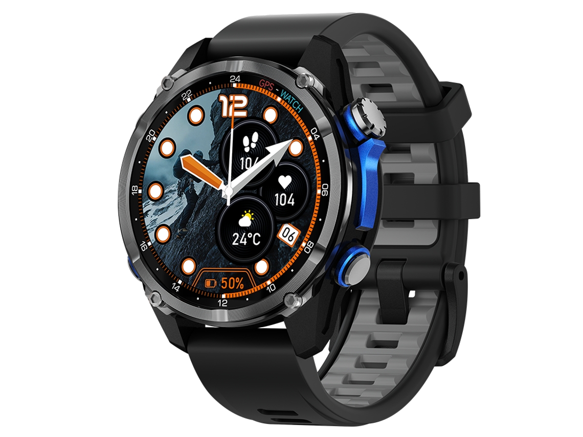 Smartwatch H350pro Gps Para Esportes Ao Ar Livre Tela Amoled Chamada Bluetooth Preto