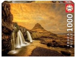 Puzzle EDUCA 1000 Cascata de Kirkjufellsfoss Islândia (Idade Mínima: 12 Anos - 1000 Peças)