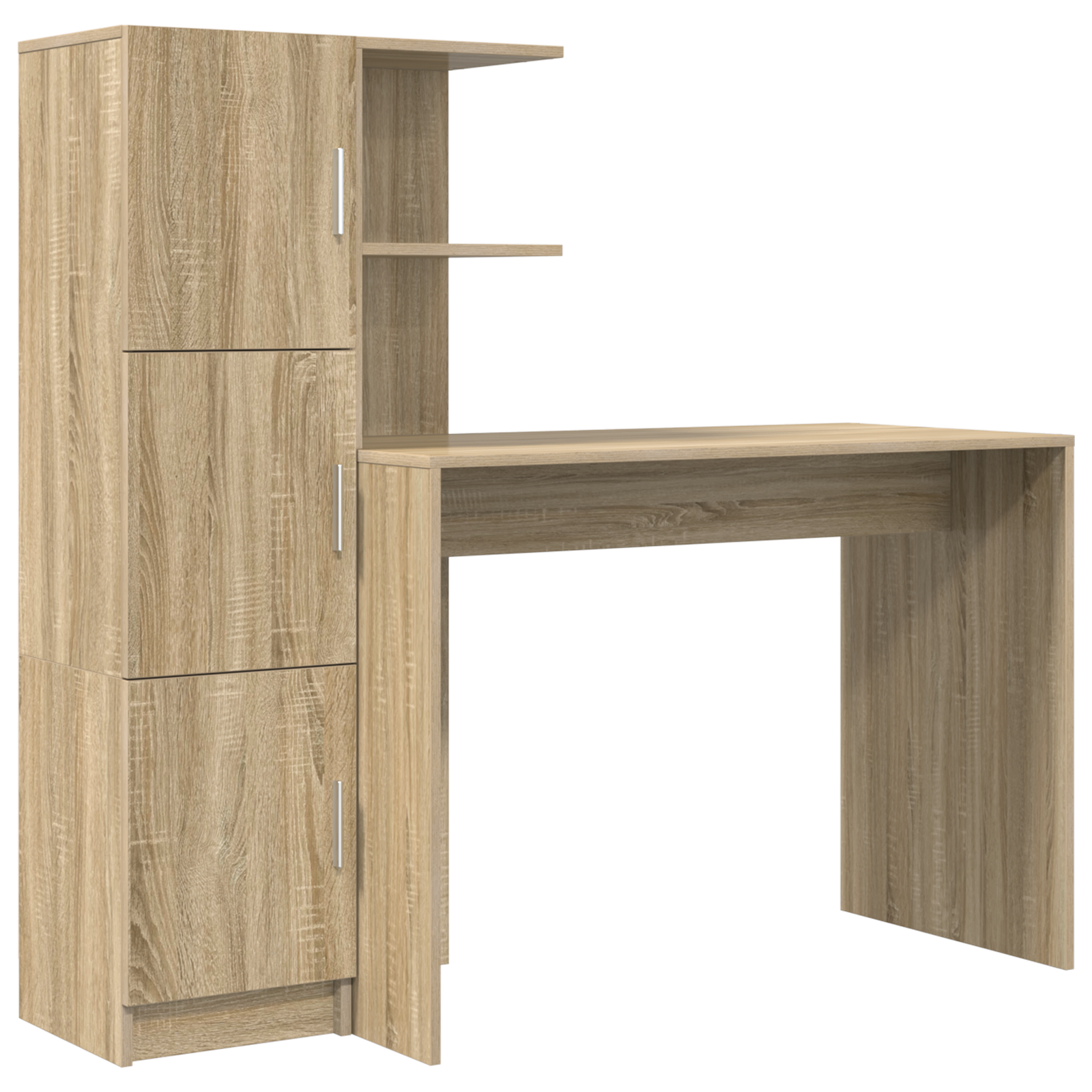 Conjunto 2 Mesa De Casa Vidaxl Castanho Derivados De Madeira (133.5 X 50 X 124 Cm)