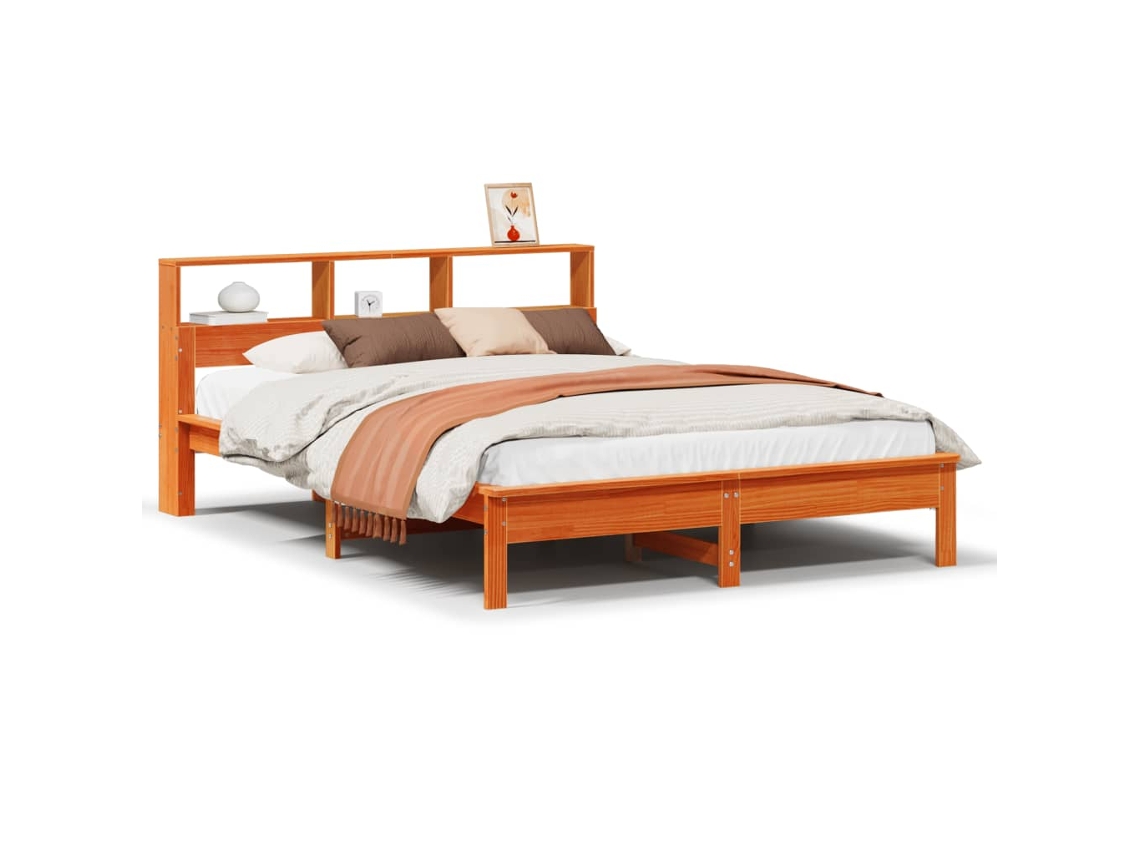 Bookcase Bed, Bookcase Beds Vidaxl Marrom Madeira De Pinho (120 X 200 Cm)