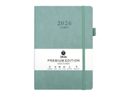 Agenda Semanal 2026, Capa de Couro, Tamanho A5, Azul BRILVIBERA