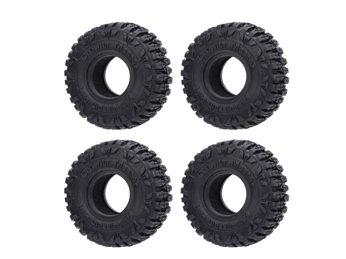 4pcs Pneus De Carro Rc 1/24 1/18 62x21mm Com Borracha Espuma Para Scx24 Aderência Forte