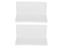 Suporte Para Bateria 18650 2pcs Organizador Transparente Plástico Leve Prático Armazenamento