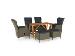 Dining Set, Dining Sets Vidaxl Marrom Rattan / Vime (n/a)