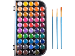 Tintas Aquarelas 48 Cores, Conjunto Lavável E Atóxico, Ideal Para Crianças, Adultos E Iniciantes, Para Pintura, Diário E Caligrafia