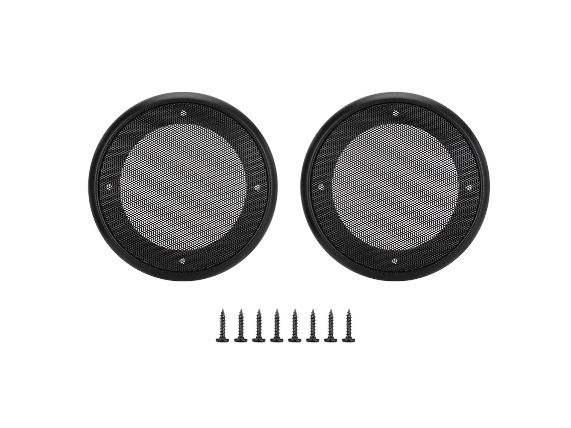 Aetheria 2pcs Capa de Alto falante de Metal Decorativa Protectora Circular 4 Polegadas Preto