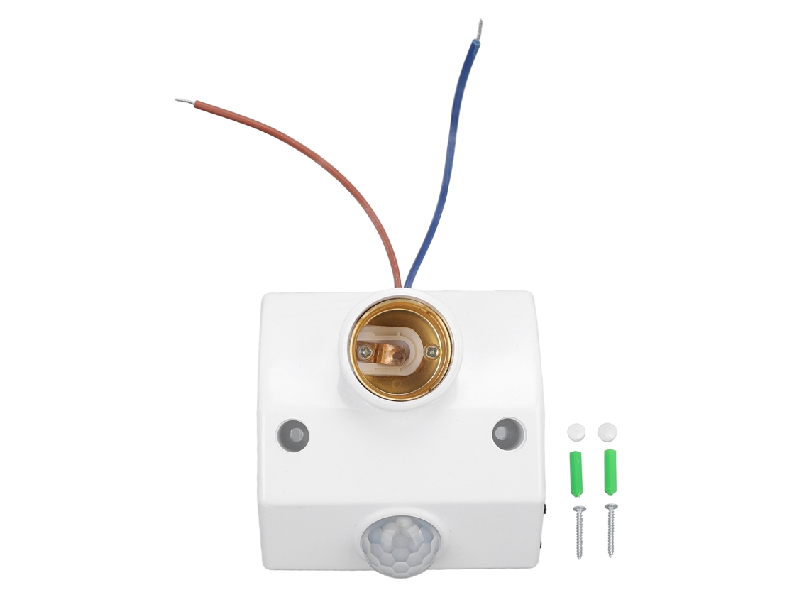 Base de Lâmpada E27 com Sensor de Movimento PIR S/MARCA