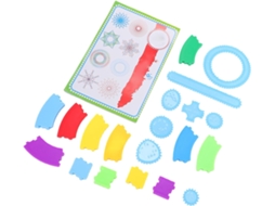 Kit de Pintura em Espiral Jiawu, Materiais de Artesanato Divertidos para Jovens Artistas, Conjunto Portátil de Plástico