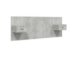 Bed Headboard With Cabinet, Bed Headboards With Cabinets Vidaxl Cinzeto Madeira Processada (n/a)