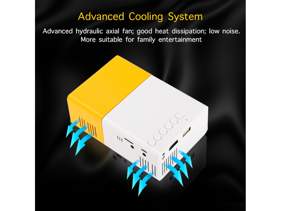 Projetor Mini Led LAXISCREED 720p/1080p com Alto falante