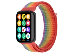 Bracelete Nylon com Fecho de Velcro Arco-íris para Redmi Watch 6/5/4 XIAOMOYU