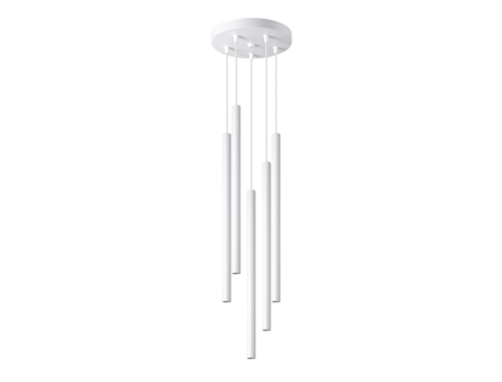 Luminárias Pendentes Pastelo de Aço Branco 110X25X25Cm SOLLUX LIGHTING
