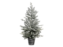 Árvore de Natal gelada 100 cm verde reunindo brilho branco FEERIC LIGHTS & CHRISTMAS