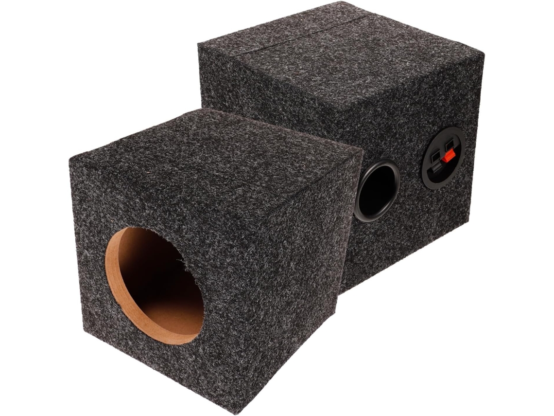 Subwoofer Em Madeira E Espuma Seladas Na Cor Preta Para Alto-falantes De Carro.
