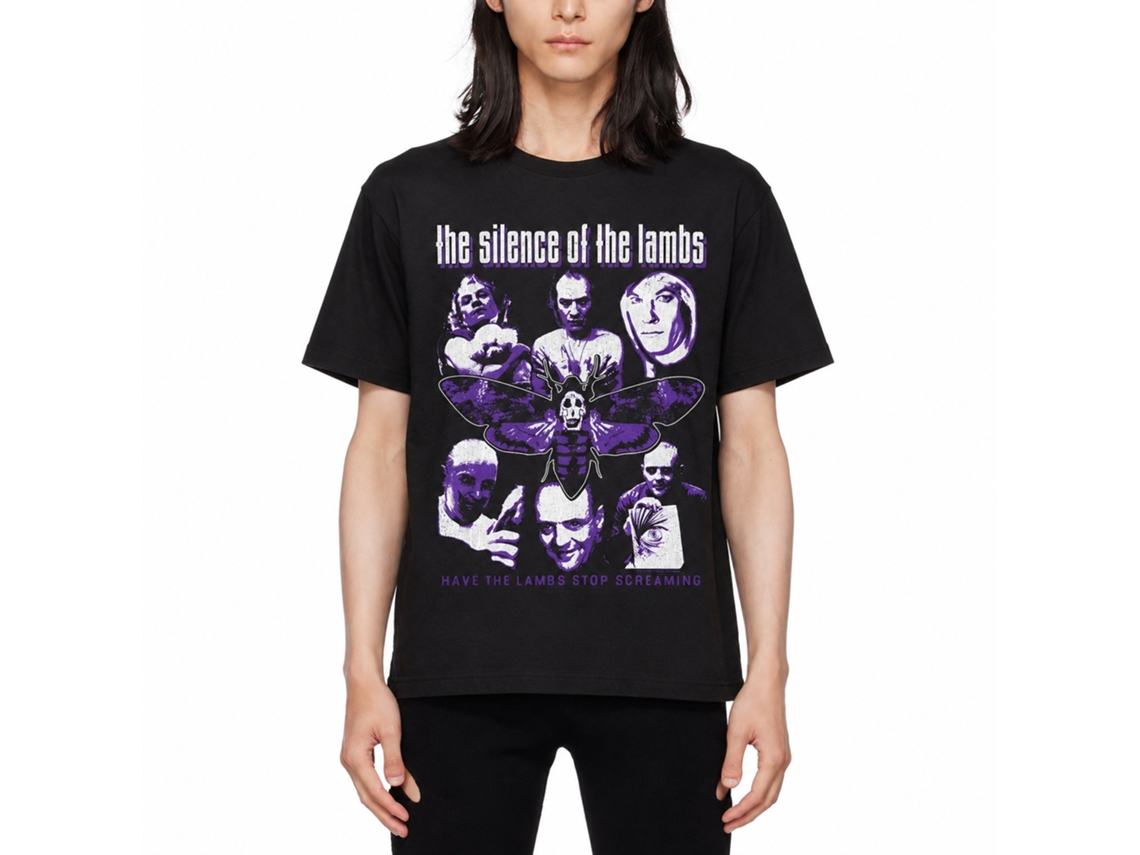 Rockinstone Silence Of The Lambs Movie Collage Black Adult T-shirt Size:l