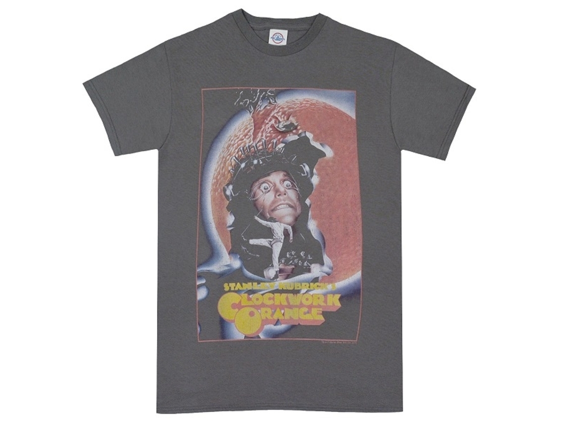 A Clockwork Orange Orange Distressed Poster T-shirt Unisex Adults Size:s
