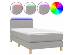 Box Spring Bed, Box Spring Beds Vidaxl Cinzeto Tecido (90 X 200 Cm)