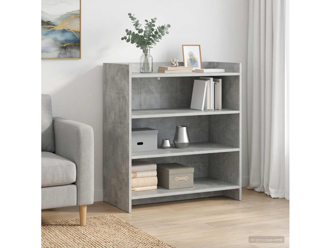 Vidaxl Buffet Cinzento Cimento 75 X 36 X 80 Cm Derivados De Madeira